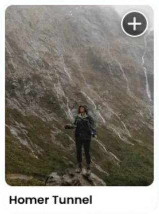 A location card from the NZ road trip guide